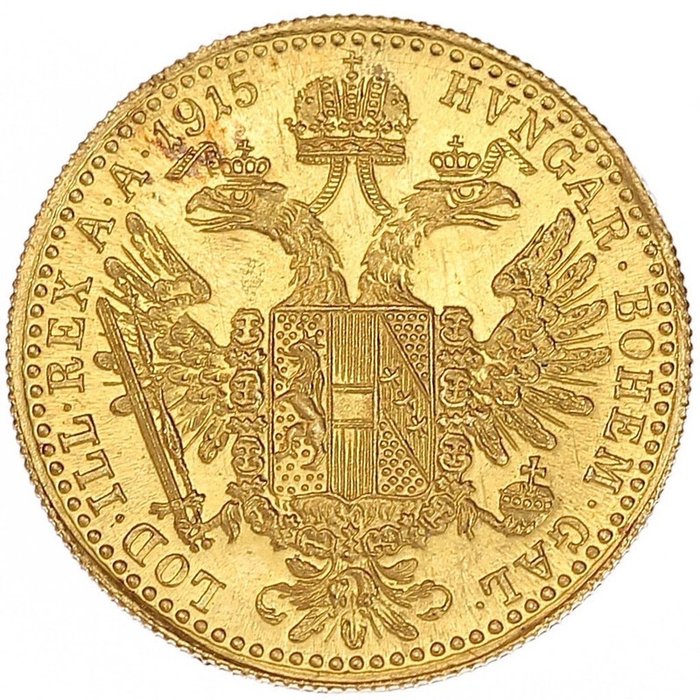 349 grams - Guld 980 - Ducat Austria 1915 - 986‰ - Præget bar