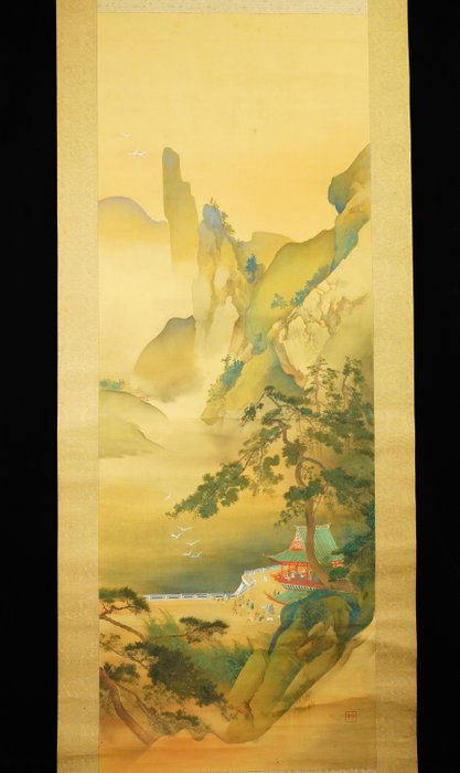 Chinese landscape - Kōtei 光亭 - Japan - Meiji-perioden (1868-1912)  (Ingen mindstepris)