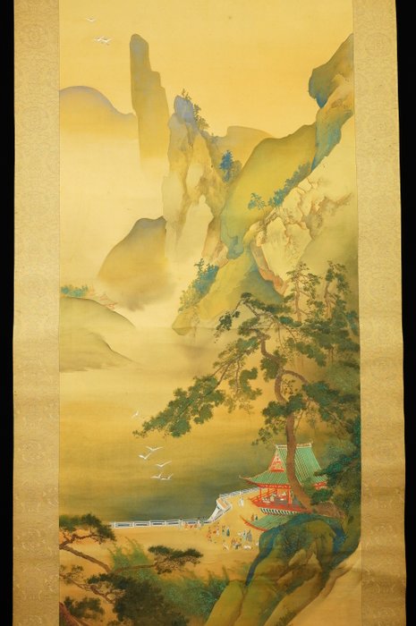 Chinese landscape - Kōtei 光亭 - Japan - Meiji-perioden (1868-1912)  (Ingen mindstepris)