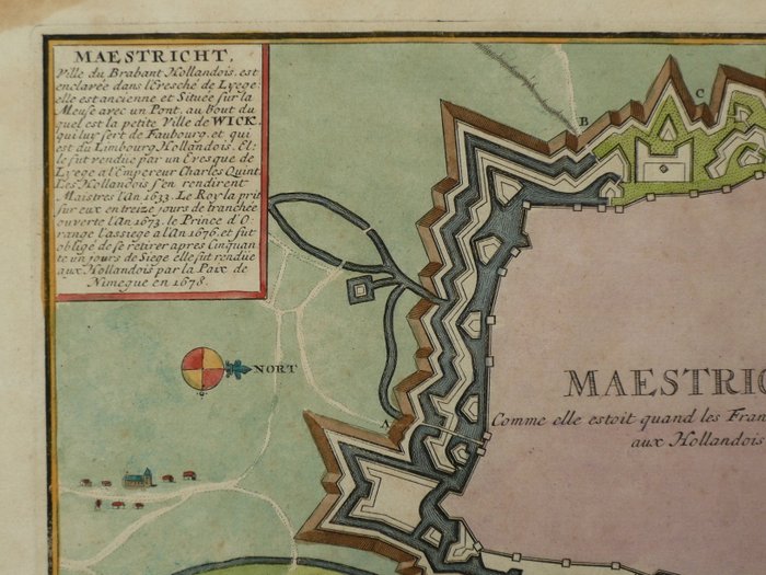 Holland - Maastricht; N de Fer - Maestricht comme elle estoit quand les Francois la remirant aux Hollandois - 1681-1700