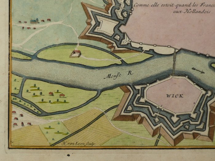 Holland - Maastricht; N de Fer - Maestricht comme elle estoit quand les Francois la remirant aux Hollandois - 1681-1700