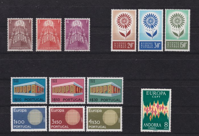 Europa CEPT 1957/1972 - God kvalitets seriesæt YT katalog værdi €580