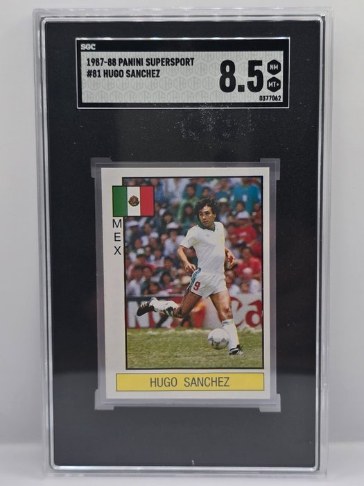 1987-88 Panini Supersport Hugo Sanchez #81 SGC 8.5 - 1 Graded sticker