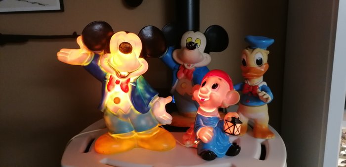 Walt Disney Productions /ledraplastic - Nachtlamp mickey mouse and dopey - 4