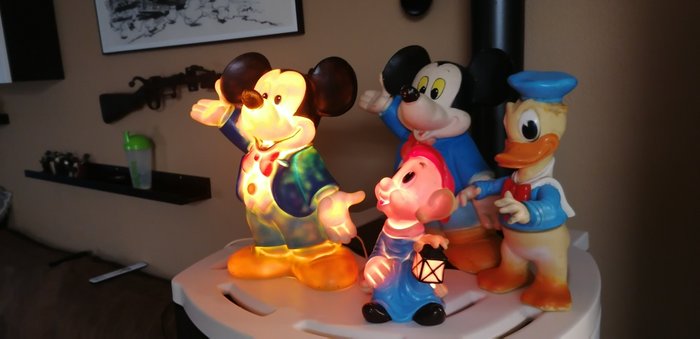 Walt Disney Productions /ledraplastic - Nachtlamp mickey mouse and dopey - 4