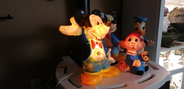 Walt Disney Productions /ledraplastic - Nachtlamp mickey mouse and dopey - 4