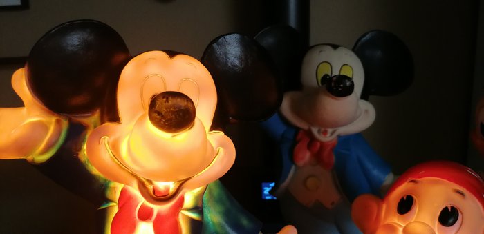 Walt Disney Productions /ledraplastic - Nachtlamp mickey mouse and dopey - 4