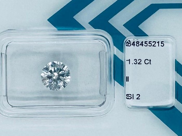 1 pcs Diamant  (Natur)  - 1.32 ct - Rund - I - SI2 - International Gemological Institute (IGI)