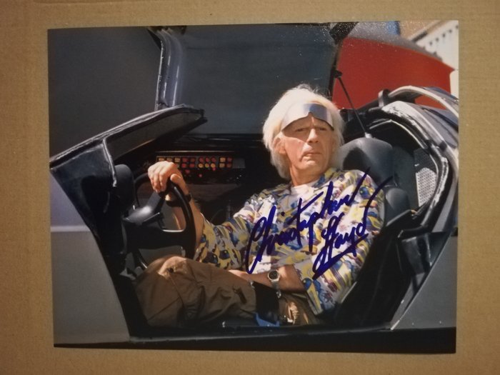 Tilbage til fremtiden, Christopher Lloyd "Doc Brown" handsigned photo in-person autograph