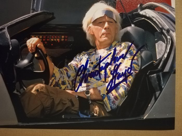 Tilbage til fremtiden, Christopher Lloyd "Doc Brown" handsigned photo in-person autograph