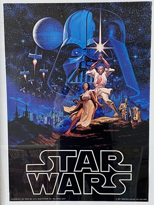 Hildebrandt - Star Wars "A New Hope" Art Poster by Hildebrandt (1977) Original - Vintage