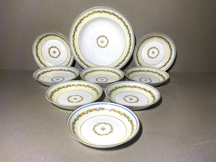 Limoges, Charles Ahrenfeldt - Dessertservice (9) - Porcelæn