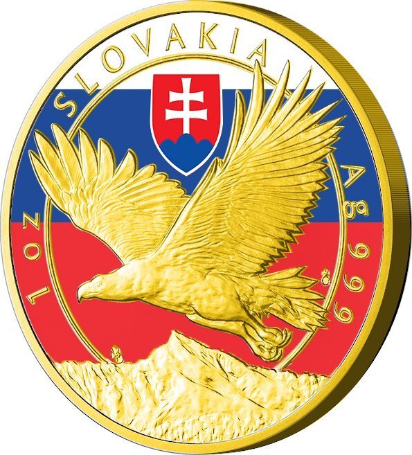 Niue. 2 Dollars 2023 "Slovak Eagle - Flag Beasts", 1 Oz (.999)  (Ingen mindstepris)