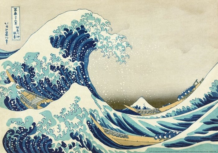 Katsushika Hokusai (after) - The Big Wave of Kanagawa - Mural Grande.