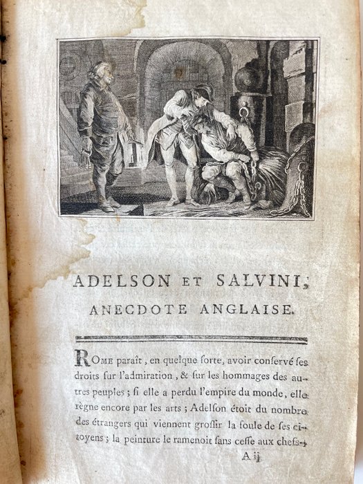 M. d'Arnaud - Adelson et Salvini, anecdote anglaise - 1772