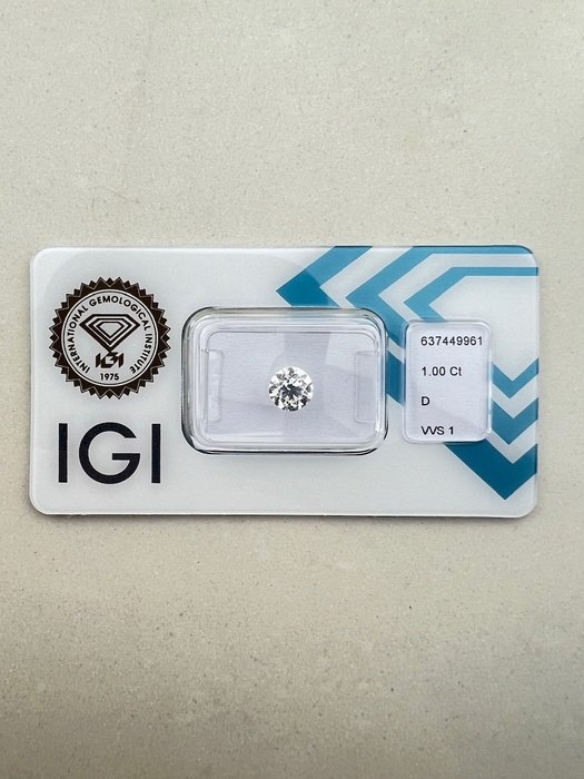 1 pcs Diamant  (Natur)  - 100 ct - Rund - D (farveløs) - VVS1 - International Gemological Institute (IGI)