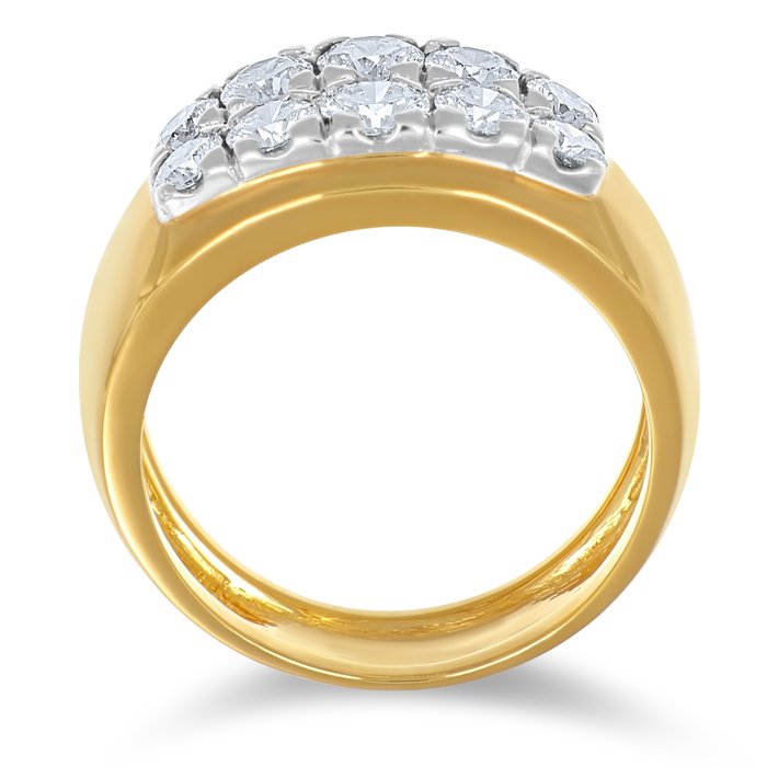 Ring - 18 kraat Gulguld, Hvidguld -  1.56ct. tw. Diamant (Natur)