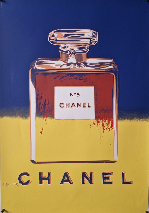 Andy Warhol (after) - Chanel N°5 - Blu/Giallo - 1990‹erne