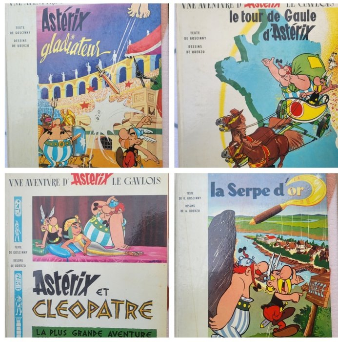 Asterix - 4x C - 4 Album - Genoptryk - 1966/1967