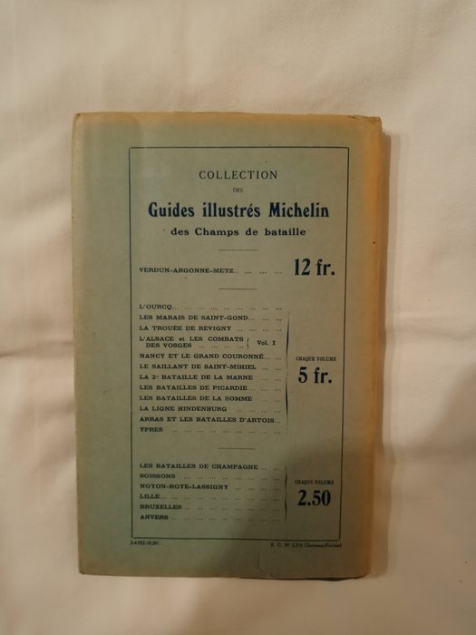 Michelin - Verdun, Argonne (1914-1918) - Guides illustrés Michelin des champs de batailles.. - 1926