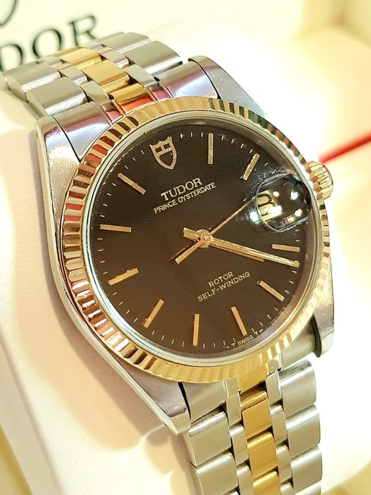 Tudor - Prince Oysterdate - Ingen mindstepris - Ref. 74033 - "Black Linen Dial" - Mænd - 1990-1999