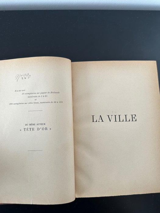 G-V [Paul Claudel] - La Ville - 1893