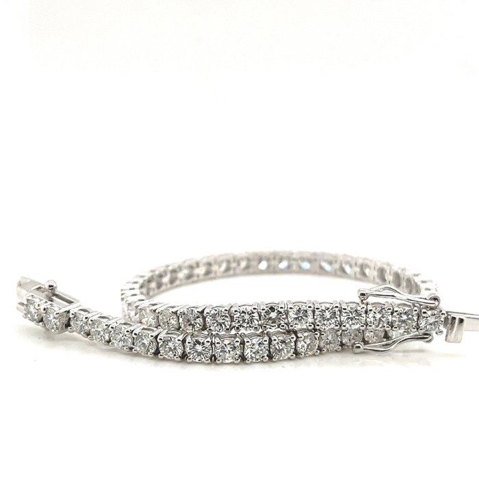 Armbånd - 14 karat Hvidguld -  4.50ct. tw. Diamant (Natur)