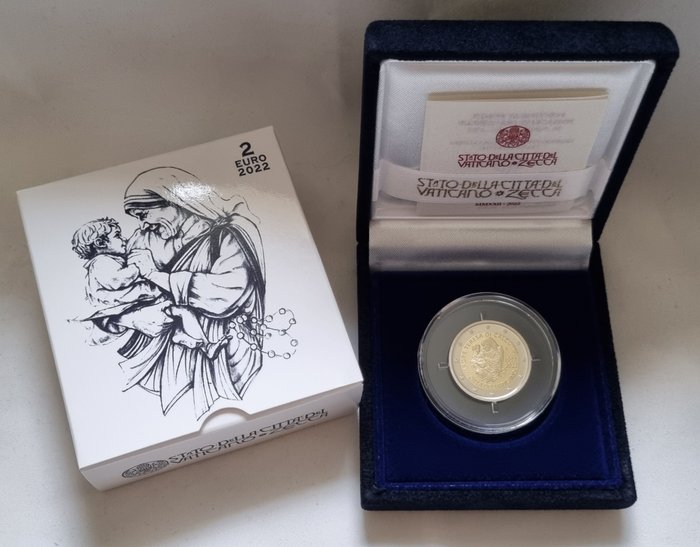 Vatikanstaten 2 Euro 2022 "Madre Teresa di Calcutta" Proof  (Ingen mindstepris)