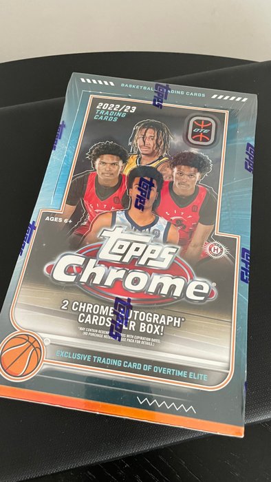 2022/23 Topps Chrome 2 guaranteed autograph 20 packs per box 4 cards per pack - 1 Sealed box - Glimrende (EX)