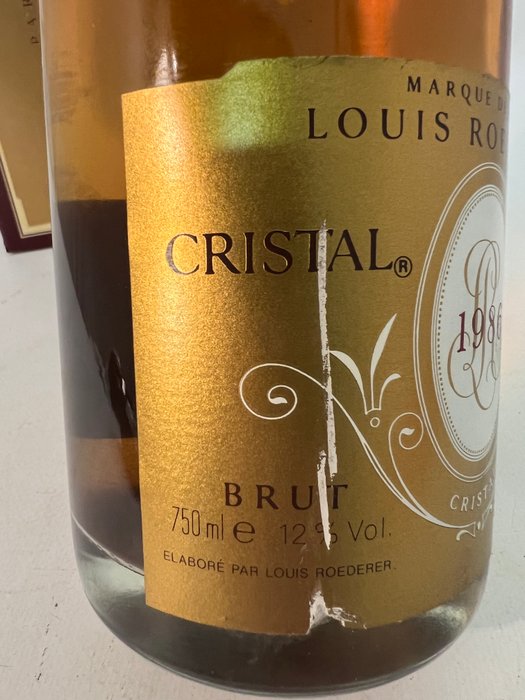 1986 Louis Roederer, Louis Roederer, Cristal - Reims Brut - 1 Flaske (0,75L)