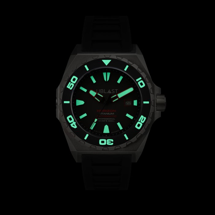 Ublast - Horizon Titanium - Professional Diver 500M - REF.UBHO45BK - Mænd - Ny