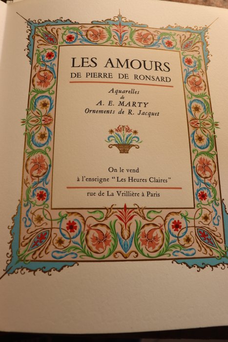 Ronsard / Marty - Sonnets pour Helène / Les Amours de Marie / Les Amours de Cassandre - 1957