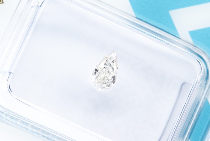 Ingen mindstepris - 1 pcs Diamant  (Natur)  - 0.29 ct - Pære - G - SI1 - International Gemological Institute (IGI)