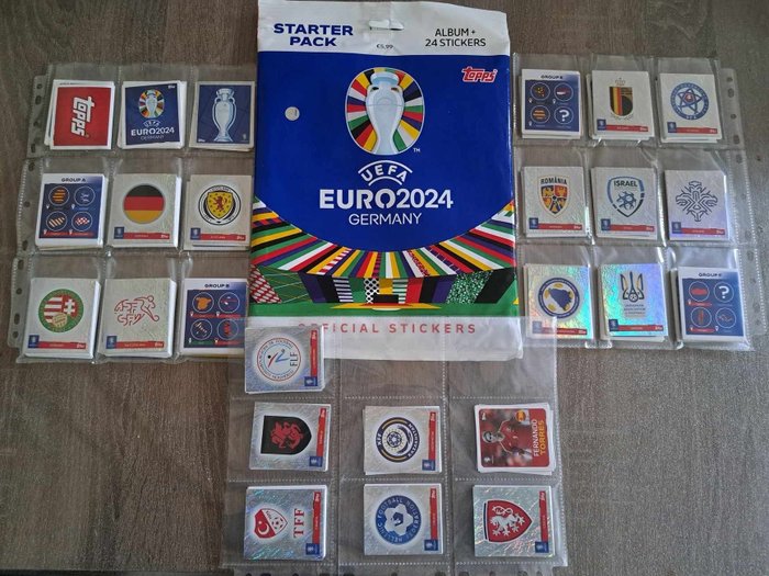 Variant Panini - TOPPS - Euro 2024 - Starterpack + Complete loose Sticker Set