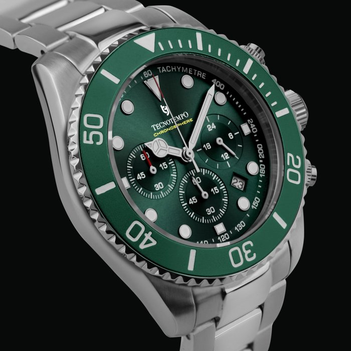 Tecnotempo  - Chronograph 100M - "Chronosphere" Limited Edition - - TT.100CS.GRN (Green) - Mænd - 2011-nu