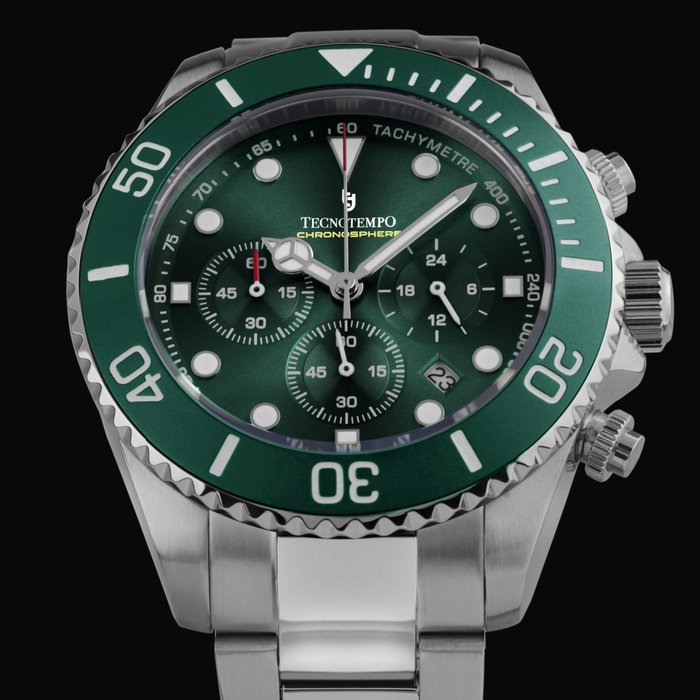 Tecnotempo  - Chronograph 100M - "Chronosphere" Limited Edition - - TT.100CS.GRN (Green) - Mænd - 2011-nu