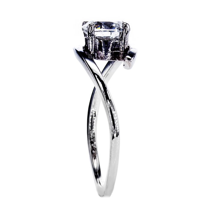 Ingen mindstepris - Forlovelsesring - 14 karat Hvidguld -  1.01ct. tw. Diamant (Natur)