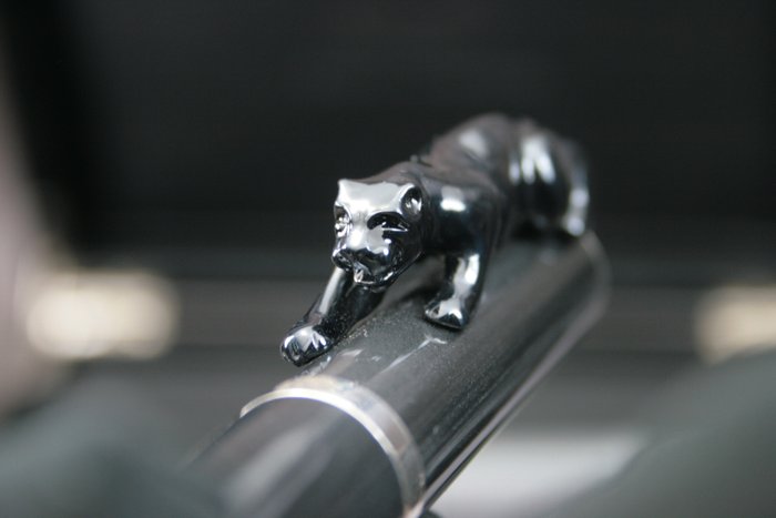 Urso - Roller black panther in sterling silver and black diamond  limited edition - Rollerpen