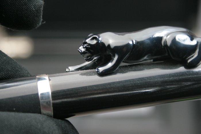 Urso - Roller black panther in sterling silver and black diamond  limited edition - Rollerpen