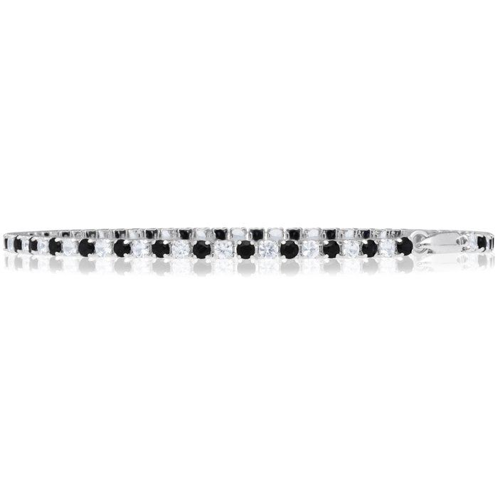 Armbånd Platin - Black  White Sapphire - GRA Certificeret