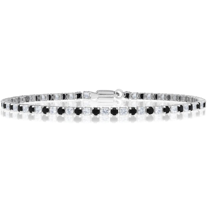 Armbånd Platin - Black  White Sapphire - GRA Certificeret