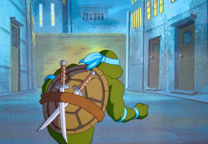 " Teenage Mutant Ninja Turtle " Original Animation Production Cel - " TMNT " - 1987