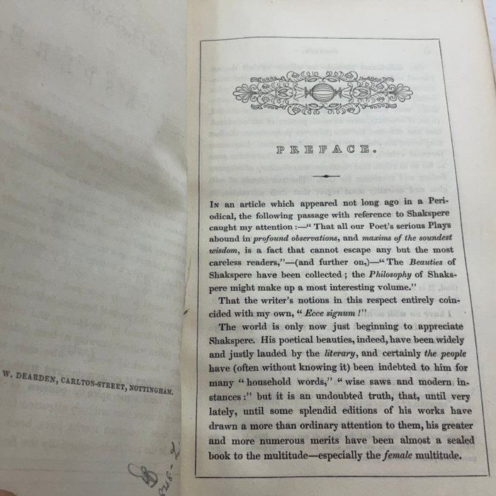 Michael. H. Rankin - The Philosophy of Shakespere, extracted from his plays - 1841