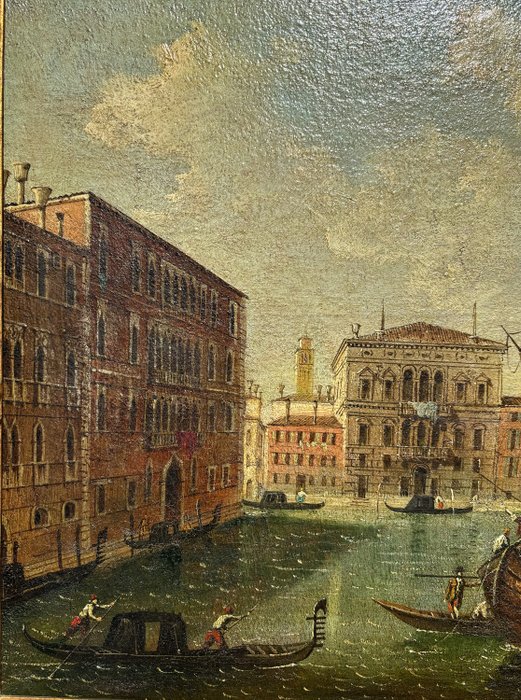 Scuola veneta (XVIII) - Canal Grande con i Palazzi Balbi e Foscari