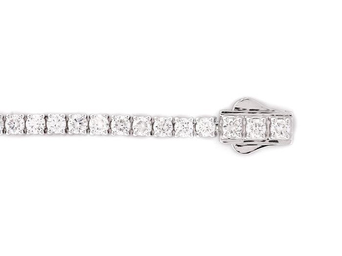 Armbånd - 14 karat Hvidguld -  4.57ct. tw. Diamant (Laboratoriedyrket) - Diamant