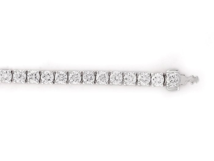 Armbånd - 14 karat Hvidguld -  4.57ct. tw. Diamant (Laboratoriedyrket) - Diamant