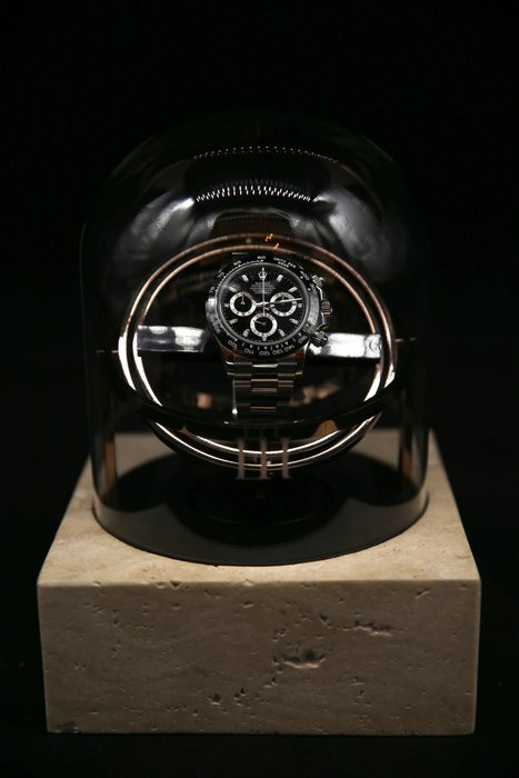 The Voyager I - Limited Edition xxx/287 - Rose Gold Rings/Travertine Marble - Elbrus Horology