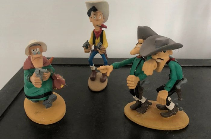 Lucky Luke - 3 Figurine - Leblon Delienne / Atlas - 2003