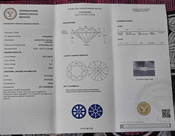 Ring Platin -  4.29ct. tw. Diamant (Laboratoriedyrket) - Diamant - Hjerte Og Pile