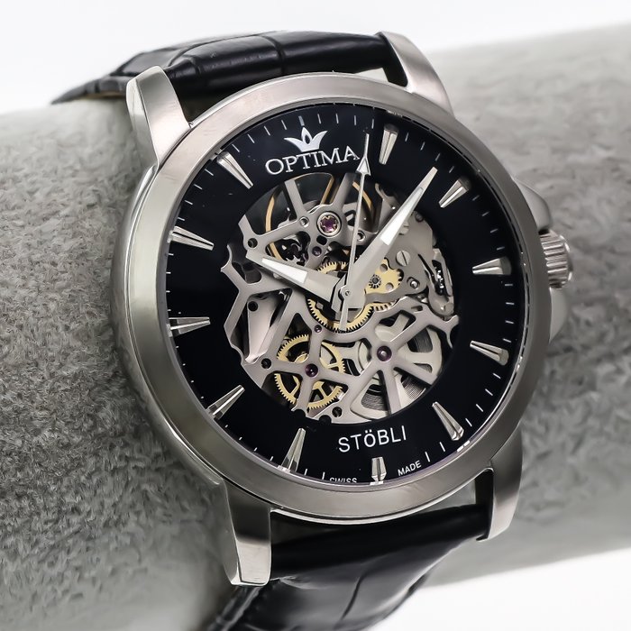 Optima - Stöbli Skeleton - Swiss automatic - OSA483SK-SL-3 - Ingen mindstepris - Mænd - 2011-nu